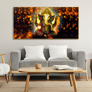 Lord Ganpati Ganesha Premium Canvas Wall Painting