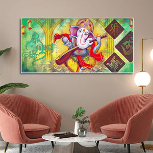 Lord Ganesha Premium Canvas Wall Painting