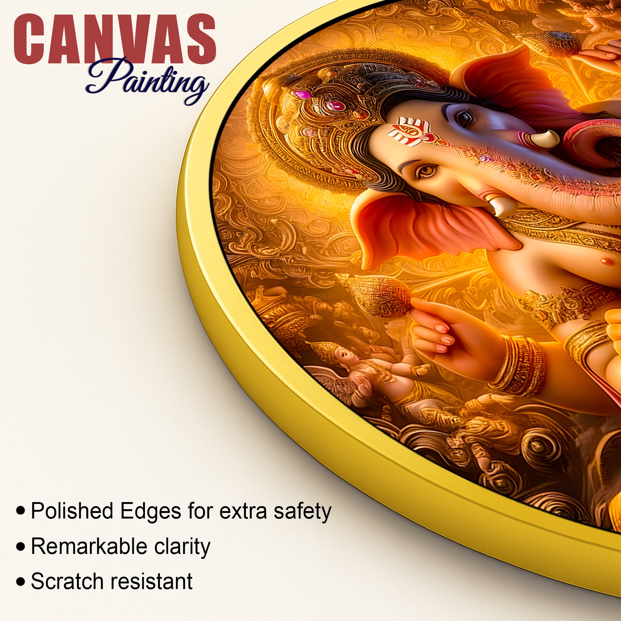 Lord Ganesha Round Painting