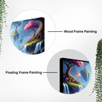 Lord Ganesha Sitting On Lotus in Beautiful Nature Canvas Wall Painting For Home & Pooja Spaces – Modern Spiritual Wall Art