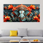 Lord Ganesha the Hindu God of Wisdom Canvas Wall Painting