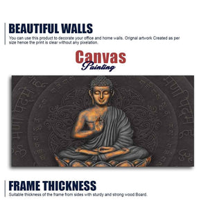 Lord Gautam Buddha Meditating Wall Painting