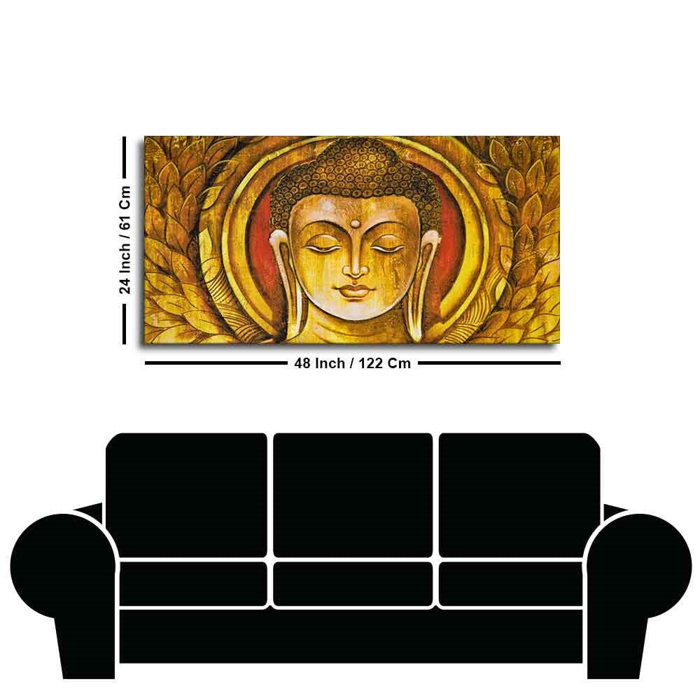 Lord Gautam Buddha Meditation Wall Painting