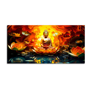 Lord Gautam Buddha Modern Canvas Painting for Home & Office Decor