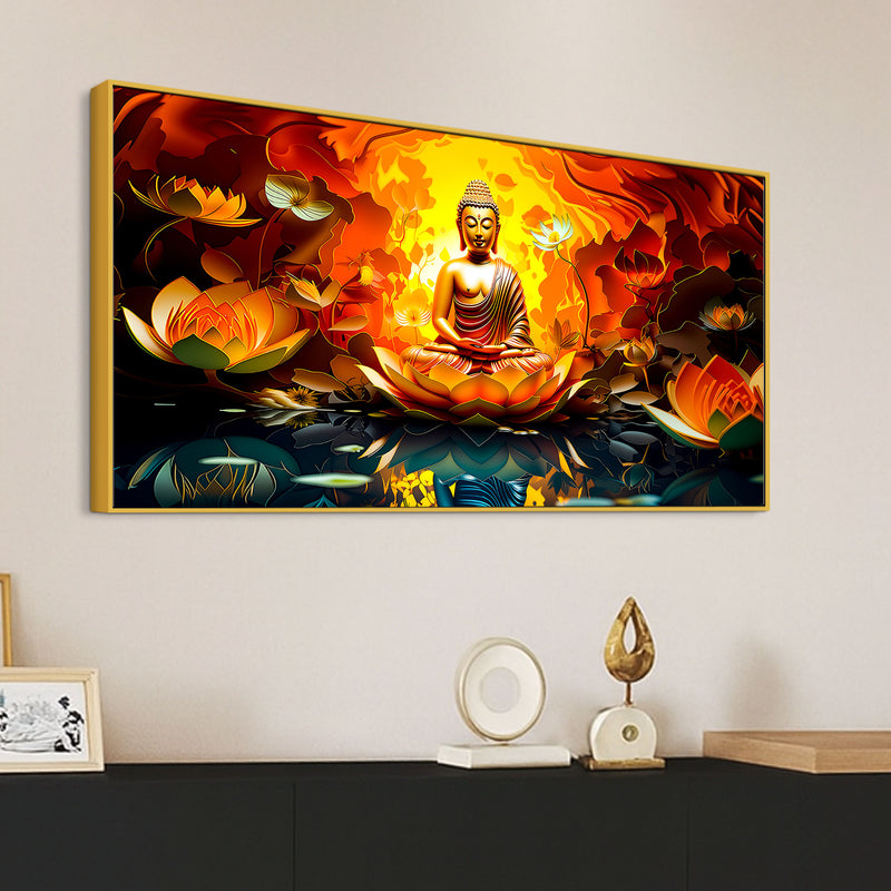 Lord Gautam Buddha Modern Canvas Painting for Home & Office Decor