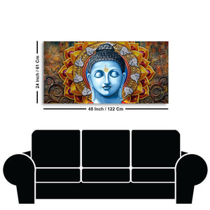 Lord Gautam Buddha Serene Face Canvas Wall Painting