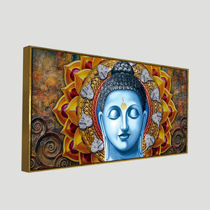 Lord Gautam Buddha Serene Face Canvas Wall Painting