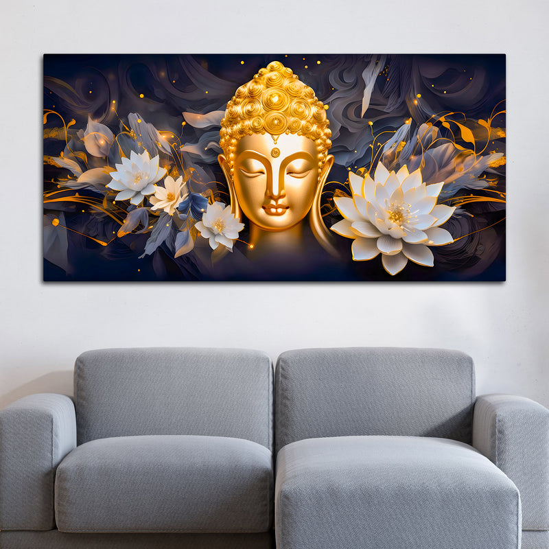 Lord Gautam Buddha Wall Painting for Elegant Spaces
