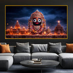 Lord Jagannath Devotional Crystal Glass Painting