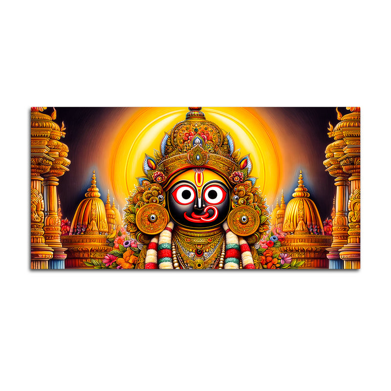 Lord Jagannath Devotional Wall Painting for Living Room Decor