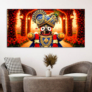 Lord Jagannath Royal Wall Painting | Devotional Canvas Decor