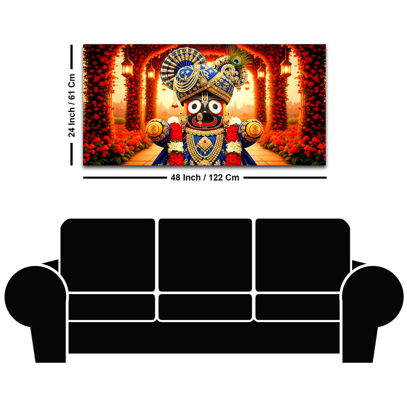 Lord Jagannath Royal Wall Painting | Devotional Canvas Decor