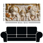 Lord Jagannath with Balabhadra & Mata Subhadra 3D Canvas Wall Painting