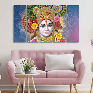 Lord Kanha Ji Canvas Wall Painting of Five Pieces