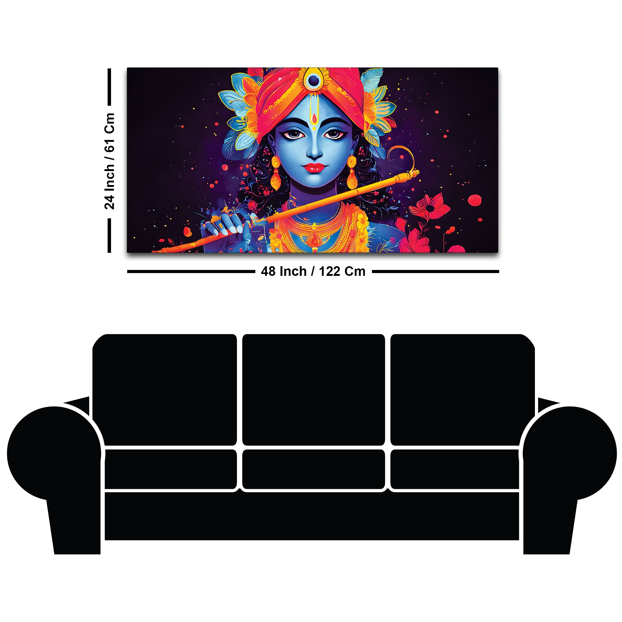 Lord Krishna Artistic Divine Painting