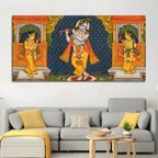 Lord Krishna Bhakti Wall Painting for Decoration