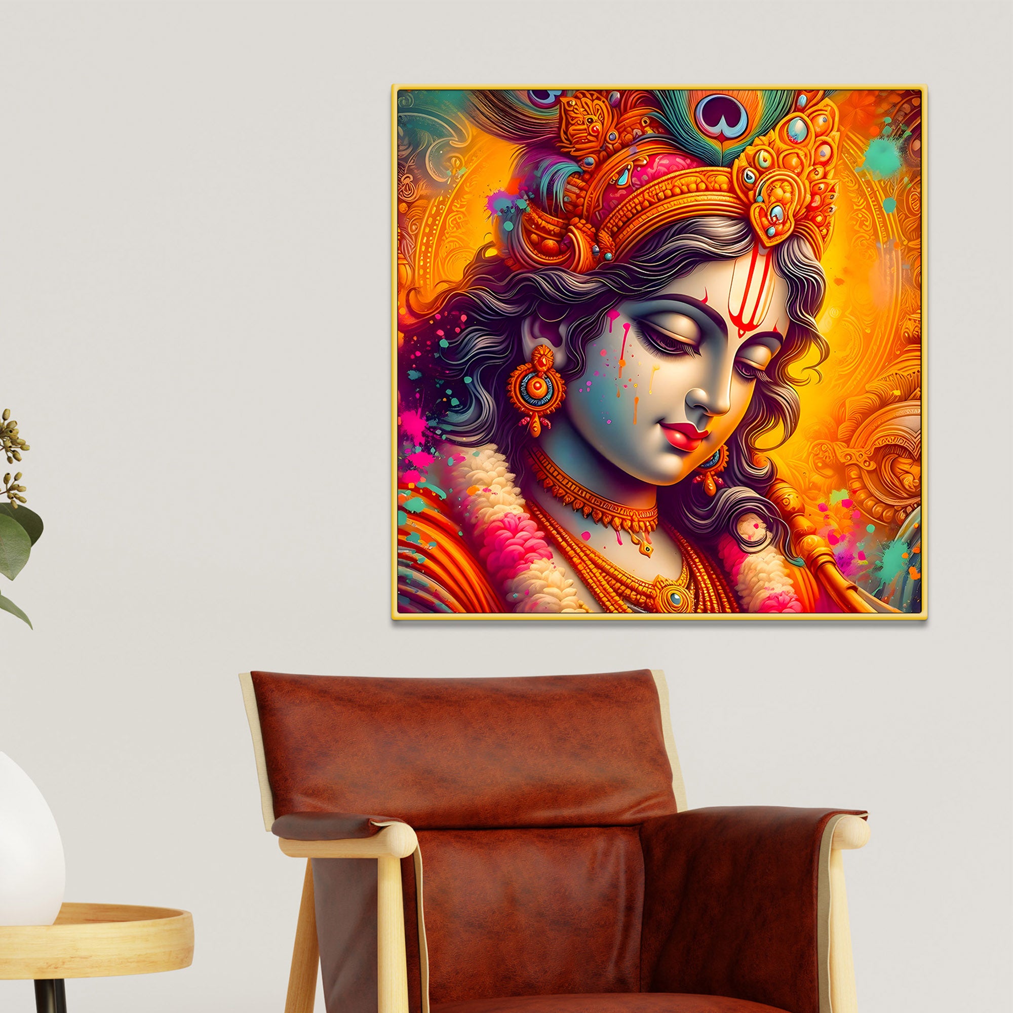  lord-krishna-color-splash-portrait-art-modern-devotional-canvas-wall-painting