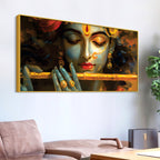 Lord Krishna Modern Spiritual Canvas Painting for Living Room