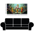 Lord Krishna Mythological Canvas Wall Painting for Home Decoration