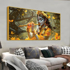 Lord Krishna Nature Theme Painting for Wall Décor