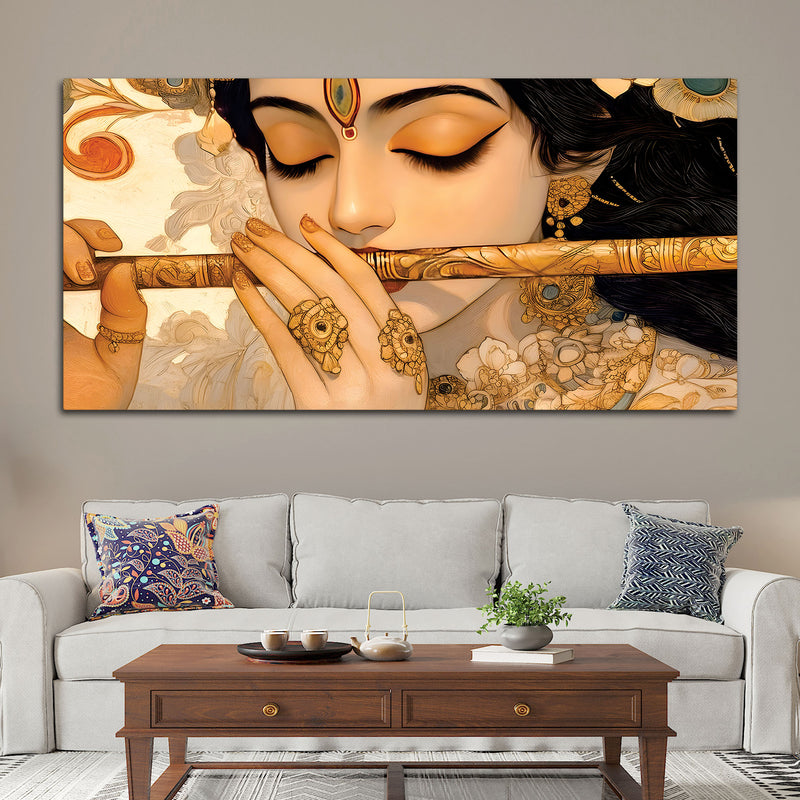 Lord Krishna Peaceful Expression Painting