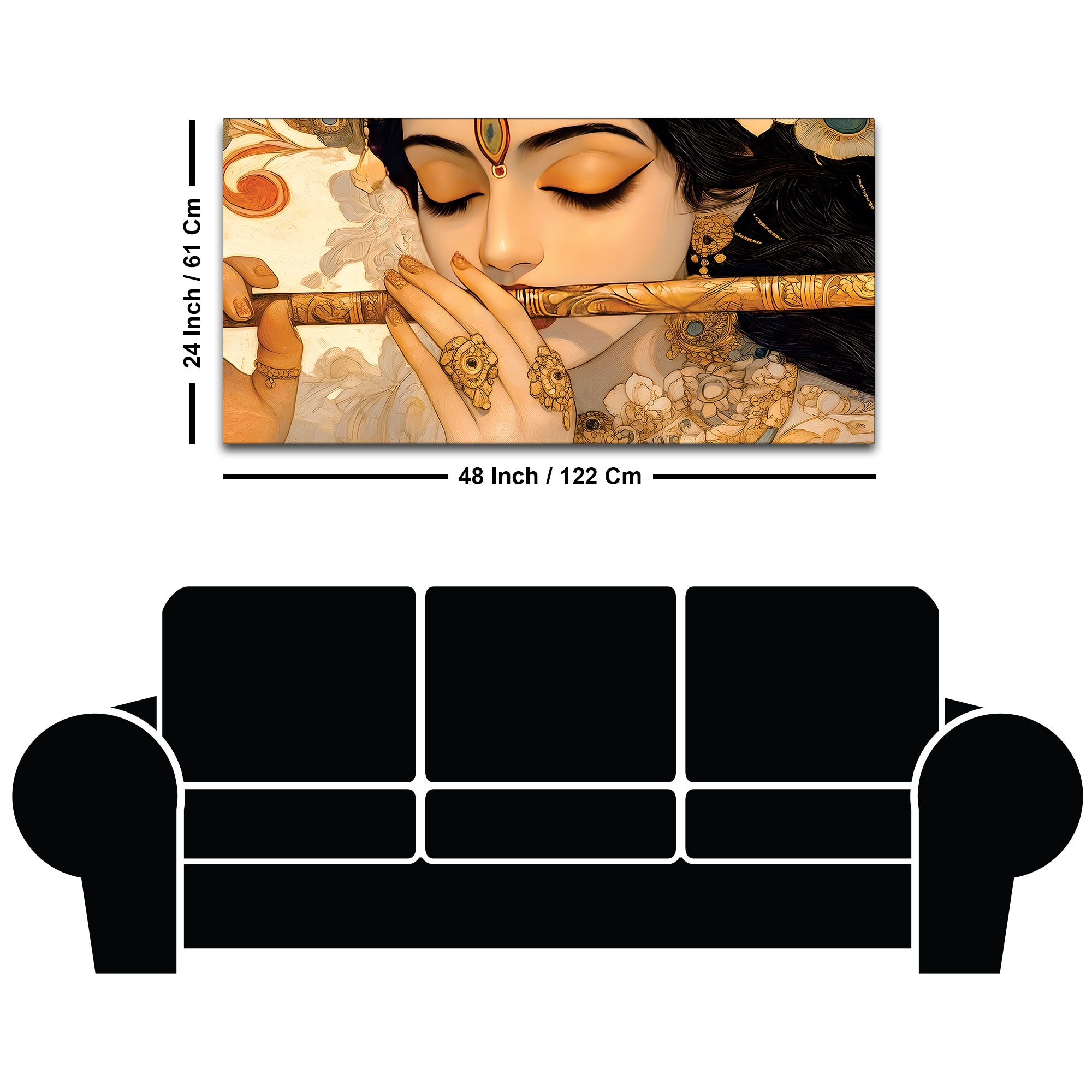 Lord Krishna Peaceful Expression Painting