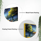 Lord Krishna Peaceful Moonlight Spiritual Painting