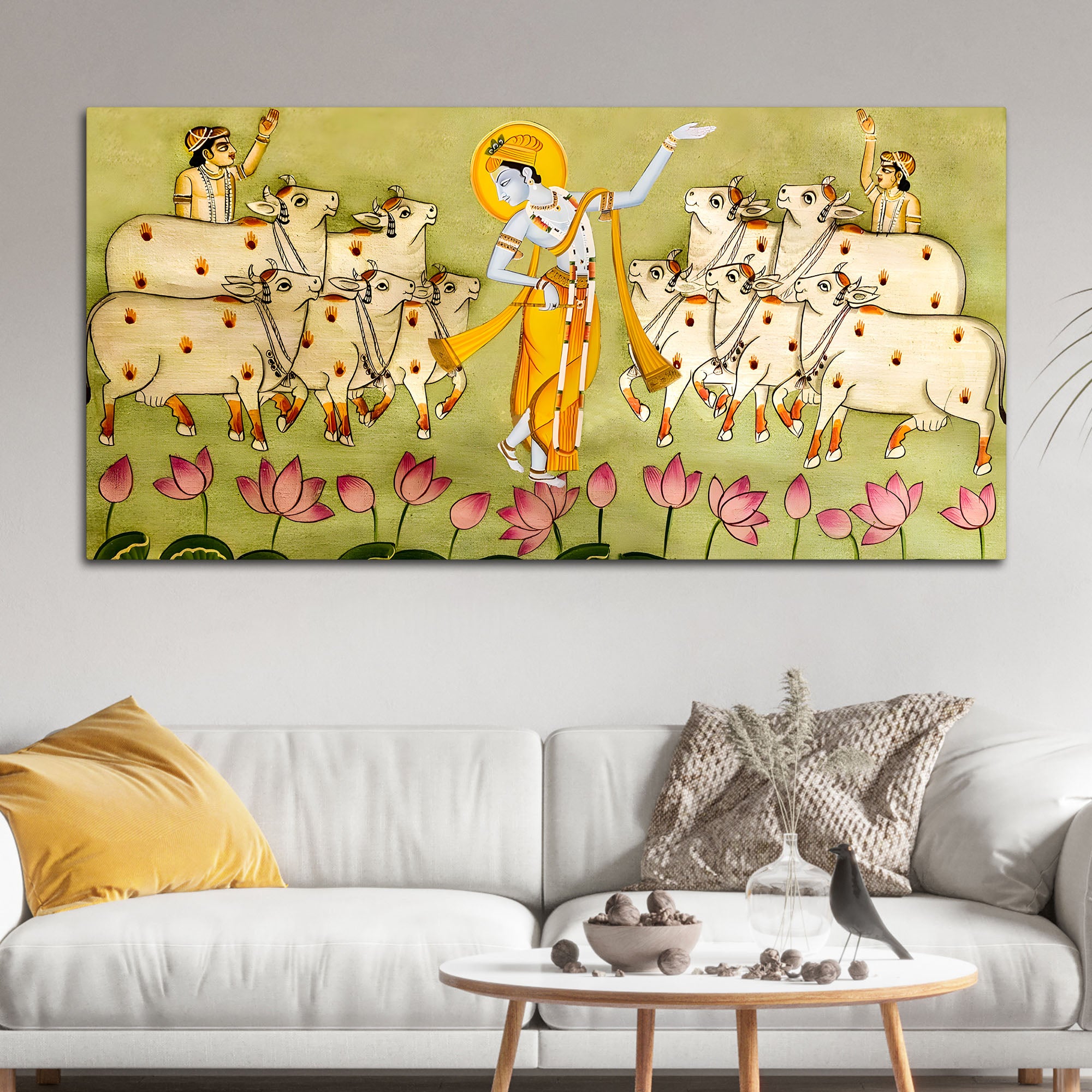 Lord Krishna Pichwai Wall Painting | Premium Indian Home Decor