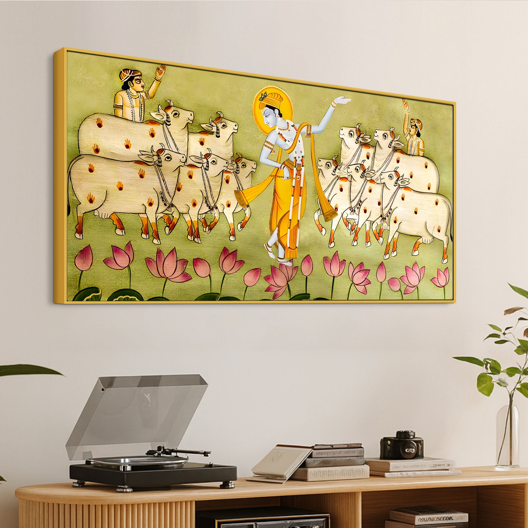 Lord Krishna Pichwai Wall Painting | Premium Indian Home Decor