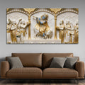 Lord Krishna Playing Flute 3D Canvas Wall Painting