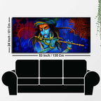 Lord Krishna playing Flute Canvas wall Painting