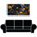 Lord Krishna Playing Flute in Lotus Garden 3D Canvas Wall Painting