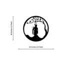 Lord Krishna Playing Flute Metal Art Wall Decor