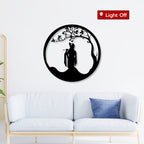 Lord Krishna Playing Flute Metal Art Wall Decor