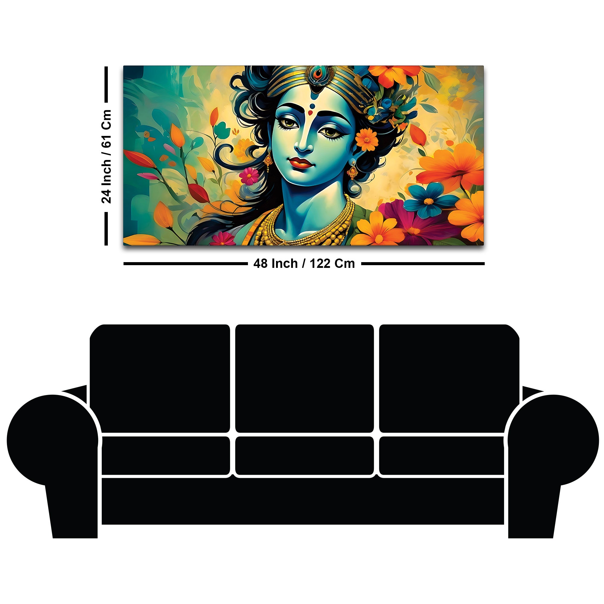 Lord Krishna Premium Devotional Painting