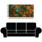 Lord Krishna Premium Textured Canvas Wall Painting for Living Room
