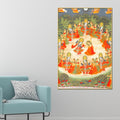 lord-krishna-raas-leela-devotional-folk-art-canvas-wall-painting