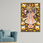 Lord Krishna Shrinath Ji Nathdwara Style Canvas Wall Painting
