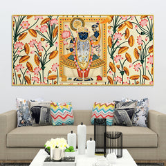 Lord Krishna Shrinathji Pichwai Art Wall Painting