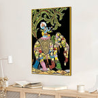 Lord Krishna Spiritual Canvas Painting | Indian Traditional Wall Decor