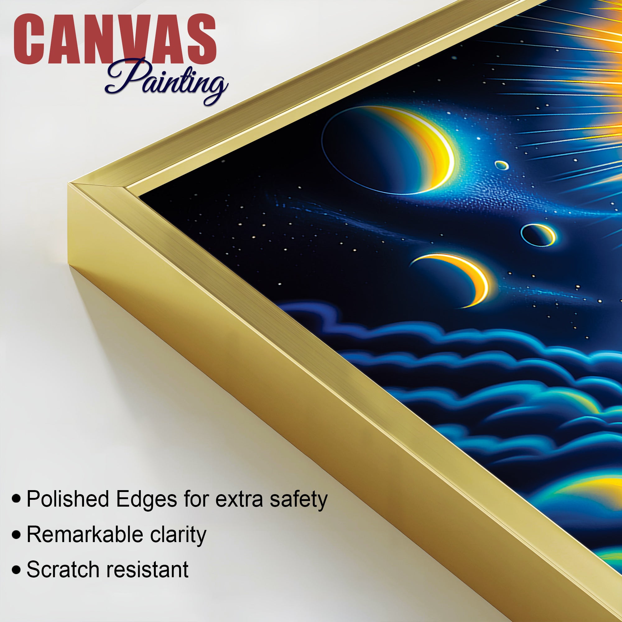 Lord Krishna Spiritual Night Sky Painting