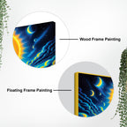 Lord Krishna Spiritual Night Sky Painting