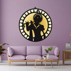 Lord Krishna with Flute LED Wall Hanging for Temple and Wall Decor