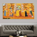 Lord Krishna with Gopis Traditional Pichwai Art Wall Painting