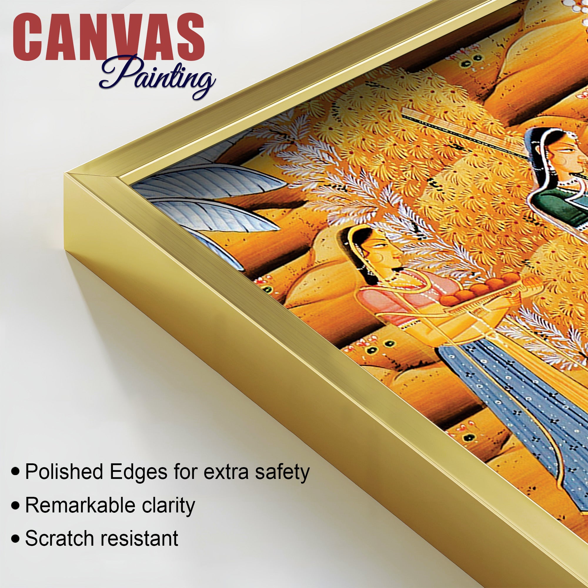 Lord Krishna with Gopis Traditional Pichwai Art Wall Painting