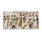 Lord Krishna with Radha and Gopis 3D Canvas Wall Painting