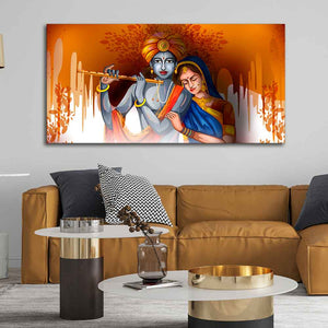 Lord Radha Krishna Beautiful Canvas Wall Painting