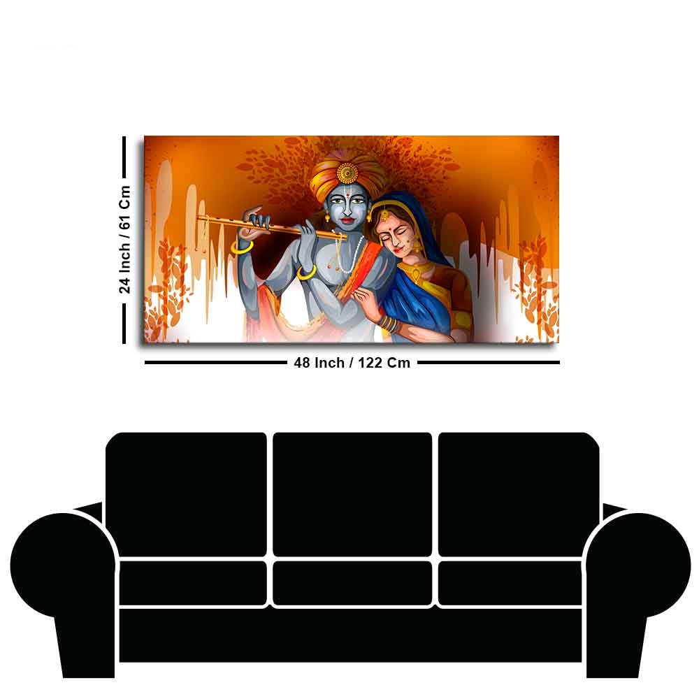 Lord Radha Krishna Beautiful Canvas Wall Painting