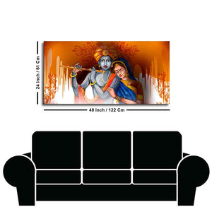 Lord Radha Krishna Beautiful Canvas Wall Painting