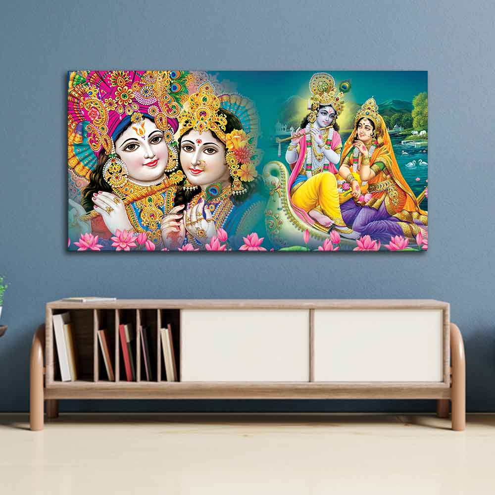 Lord Radha Krishna Religious Wall Painting